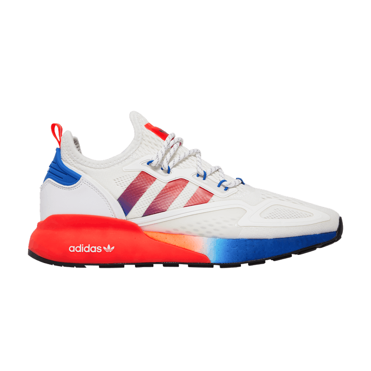 adidas ZX 2K Boost White Solar Red Blue