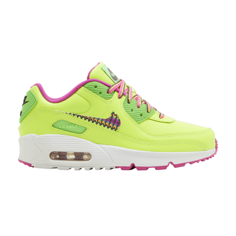 Nike Air Max 90 Leather Volt Fire Pink (GS)