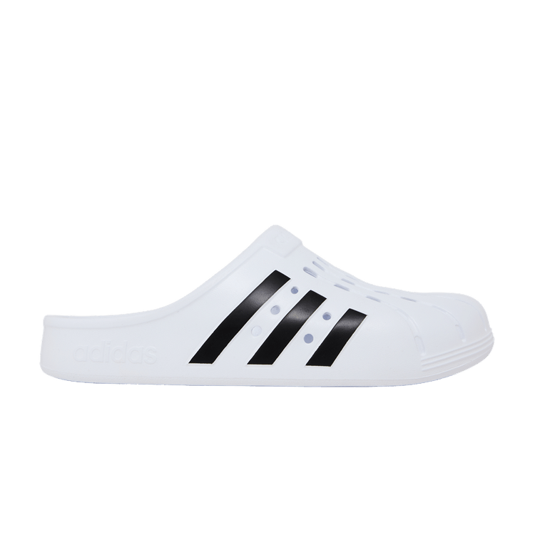 adidas Adilette Clog White Black