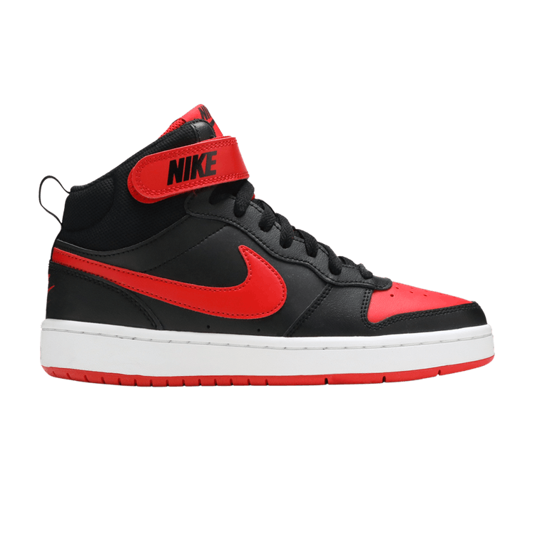 Nike Court Borough Mid 2 Black University Red (GS)