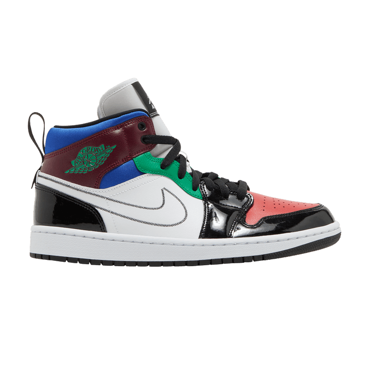 Jordan 1 Mid SE Black White Multi-Color (Women's)