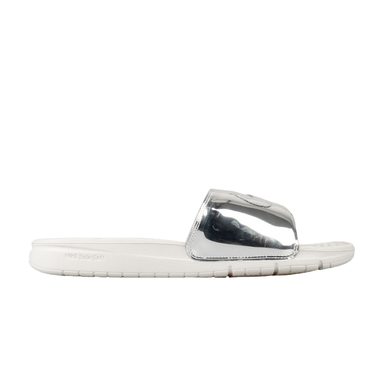 Nike Benassi Solarsoft Slide Liquid Silver