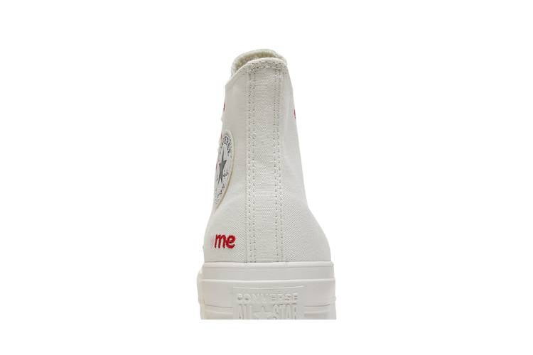 Converse Chuck Taylor All Star Lift Hi White Red (Women's)