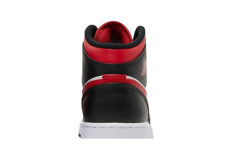 Air Jordan 1 Mid Black Fire Red (GS)