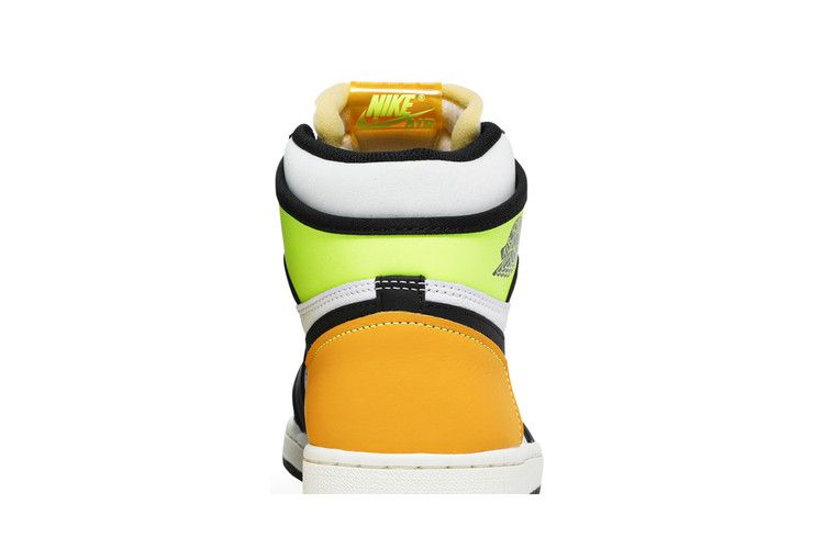 Jordan 1 Retro High White Black Volt University Gold