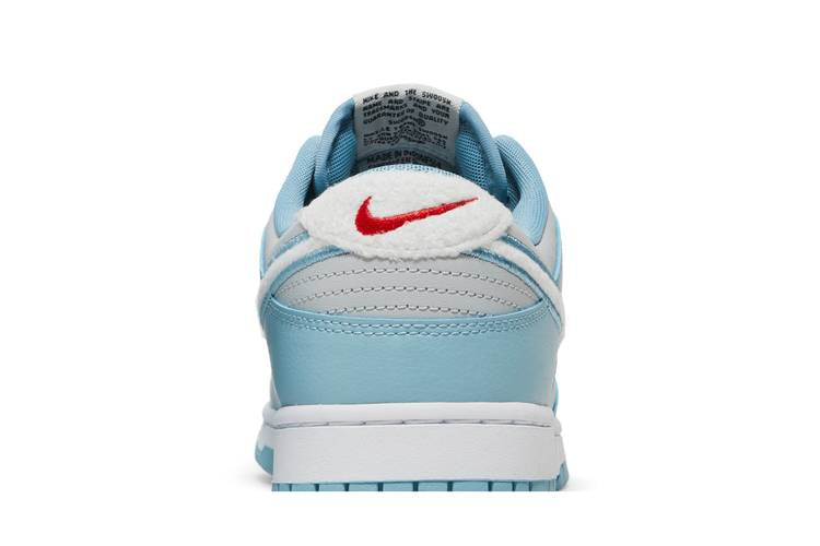 Nike Dunk Low Retro Fleece Swoosh Worn Blue