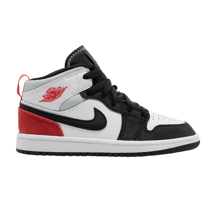 Jordan 1 Mid SE White Black Red Spruce (PS)