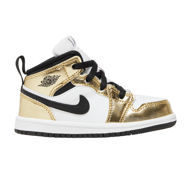 Jordan 1 Mid Metallic Gold Black White (TD)