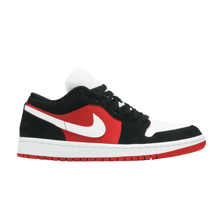 Jordan 1 Low Black White Gym Red (Women's)