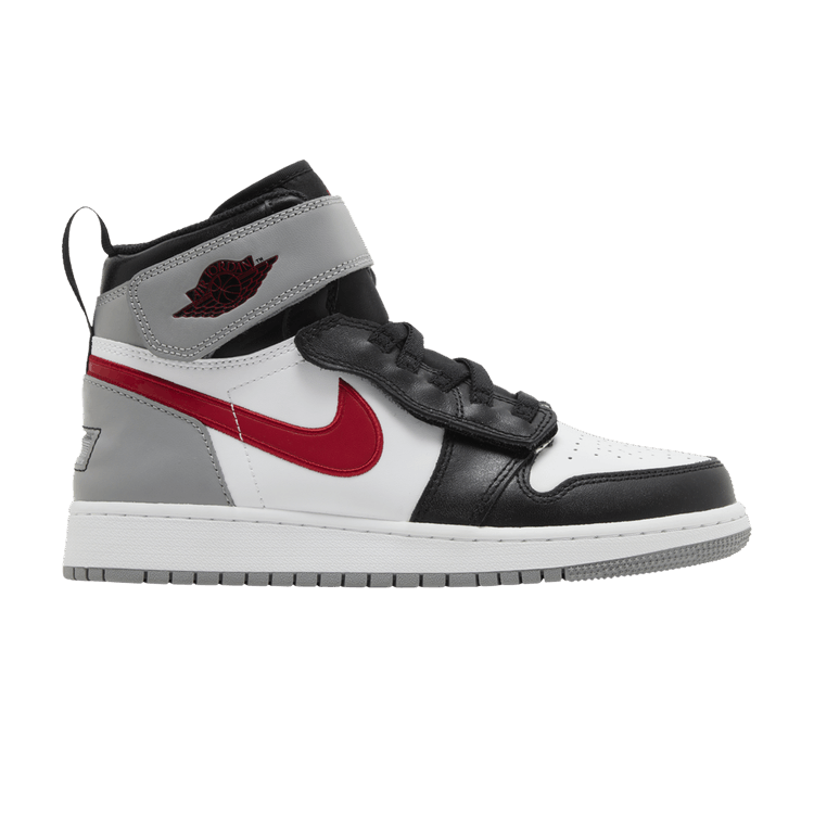 Jordan 1 High FlyEase Black Particle Grey Gym Red (GS)