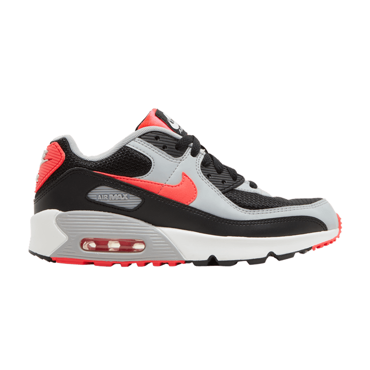 Nike Air Max 90 Black Radiant Red Wolf Grey (GS)