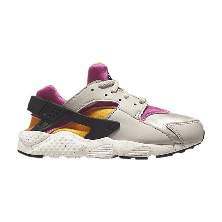 Nike Huarache Run Light Bone University Gold Black Lethal Pink (PS)