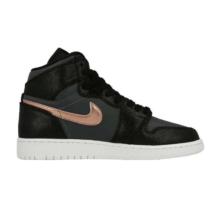 Jordan 1 Retro High Black Metallic Red Bronze Dark Grey (GS)