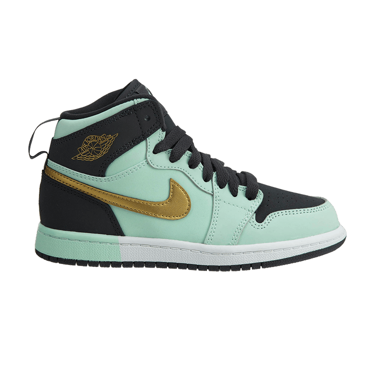 Jordan 1 Retro High Mint Foam Anthracite Metallic Gold (PS)