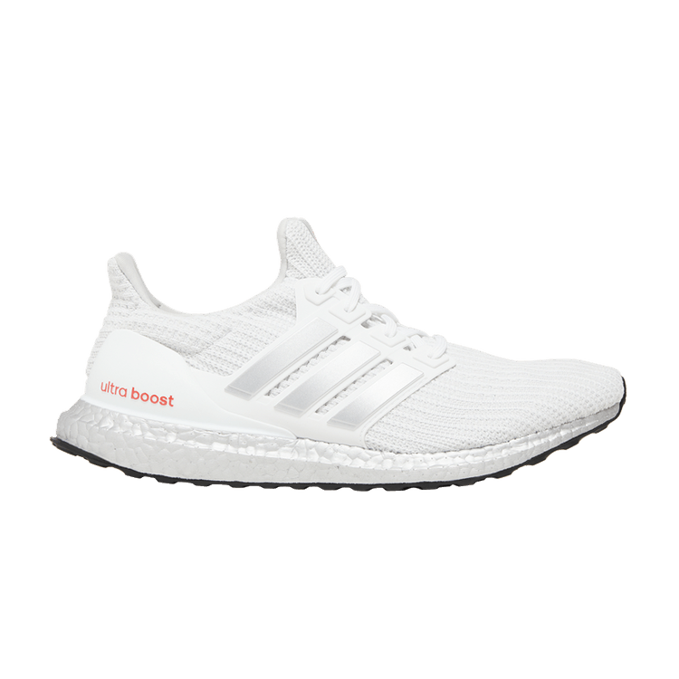 adidas Ultra Boost 4.0 DNA White Silver Metallic Solar Red