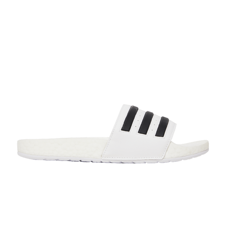 adidas Adilette Boost Slides White Black Stripes