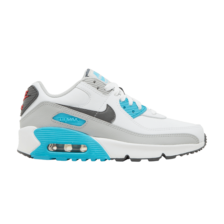 Nike Air Max 90 Leather White Chlorine Blue (GS)