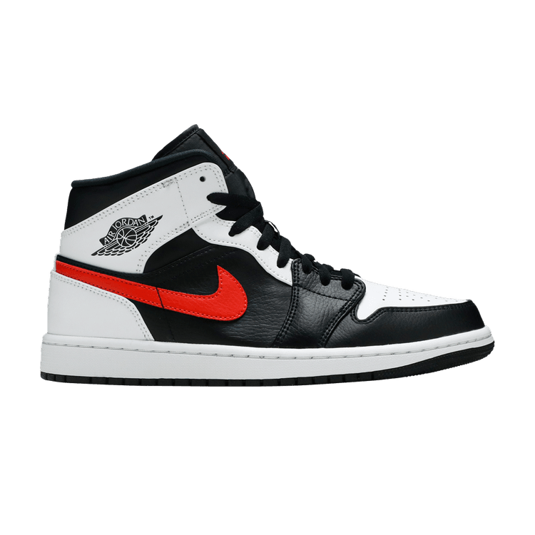 Jordan 1 Mid Black Chile Red White - Side Kicks