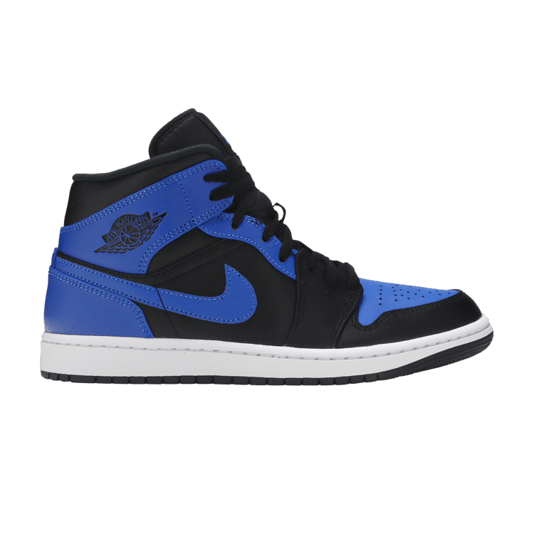 Jordan Side Jordan 1 Mid Hyper Royal Tumbled Leather – Side Kicks