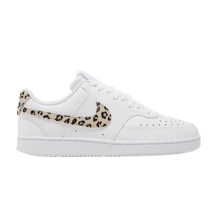 Nike Court Vision Low Leopard Swoosh White (Women's)