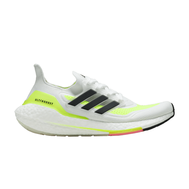 adidas Ultra Boost 21 White Solar Yellow
