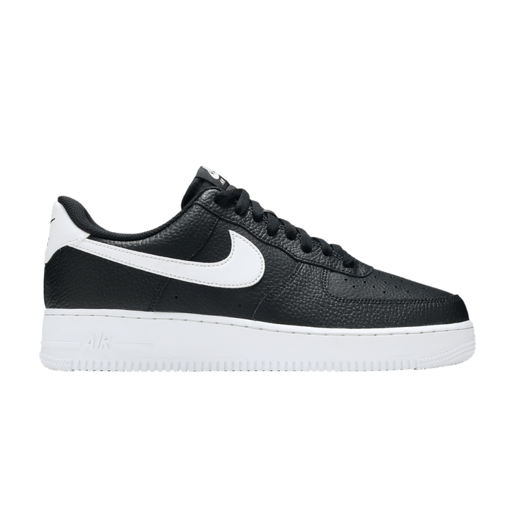 Nike Air Force 1 Low '07 Black White Pebbled Leather