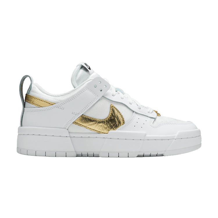 Nike Dunk Low Disrupt White Metallic Gold (Women's)