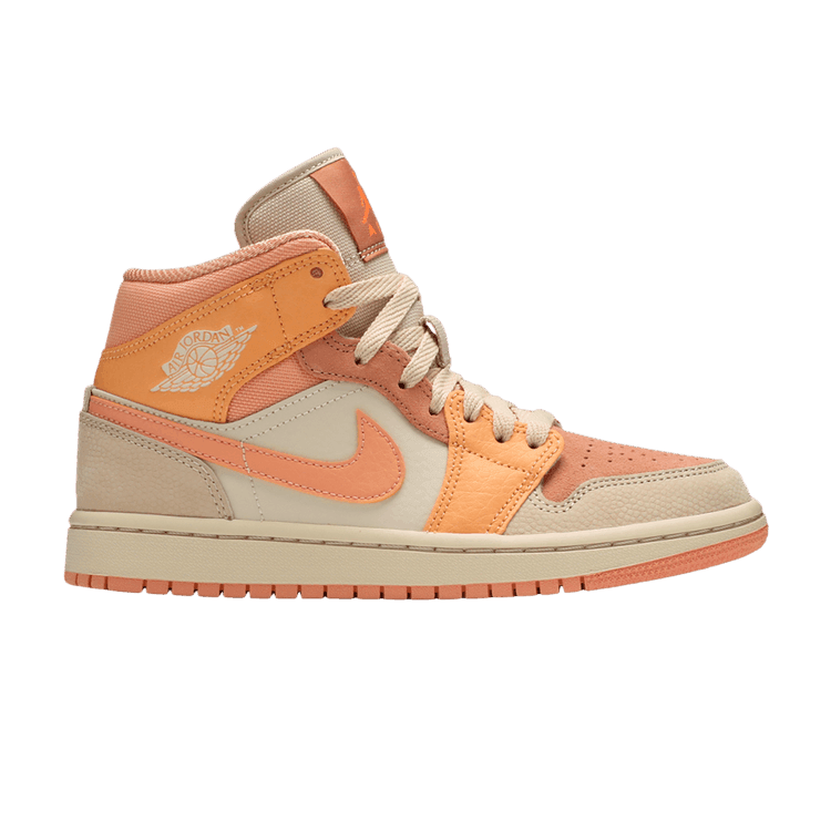 Jordan 1 Mid Apricot Orange (Women's) - Side Kicks