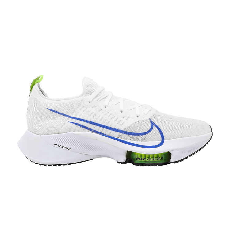 Nike Air Zoom Tempo Next% Flyknit White Racer Blue Volt