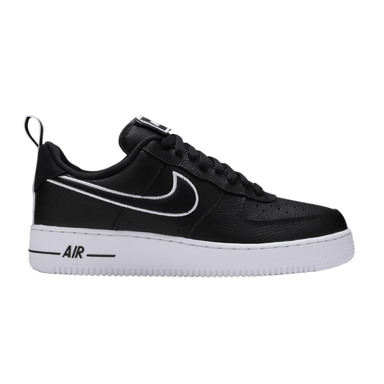 Nike Air Force 1 Low Black White Contrast Swoosh