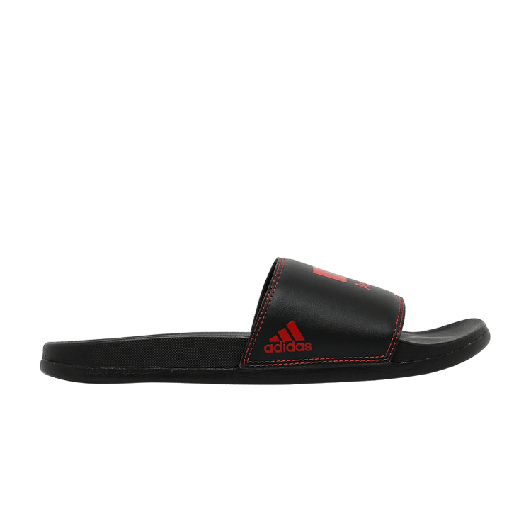 adidas Adilette Comfort Slides 424 Arsenal FC Black Scarlet