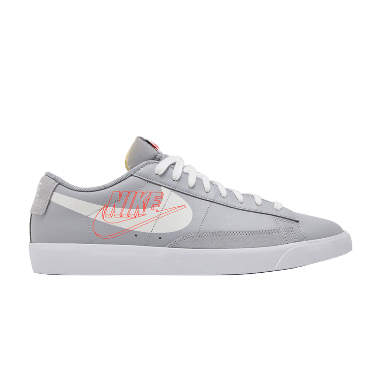 Nike Blazer Low Print Wolf Grey Sail Bright Crimson