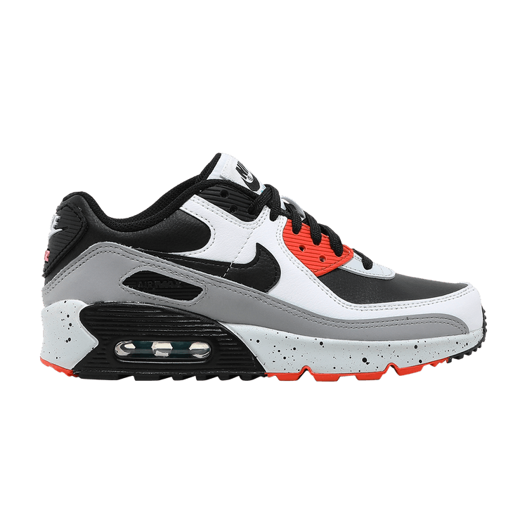 Nike Air Max 90 Leather White Turf Orange Speckled (GS)