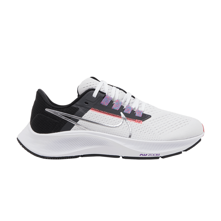 Nike Air Zoom Pegasus 38 White Black Flash Crimson (Women's)