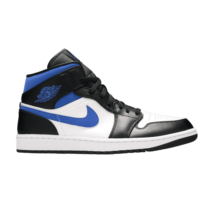 Jordan 1 Mid White Black Racer Blue - Side Kicks