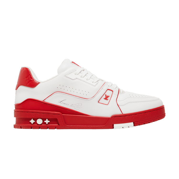 Louis Vuitton Trainer White Red Signature