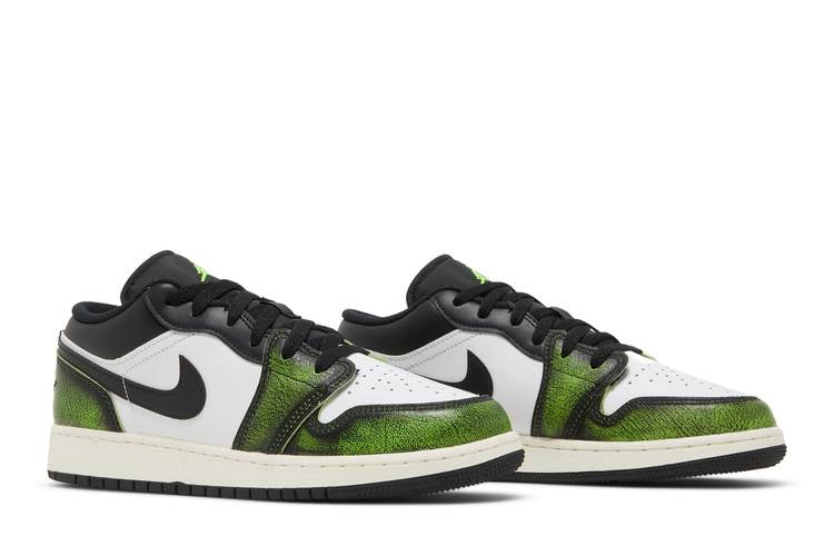 Jordan 1 Low Wear Away Electric Green (GS)