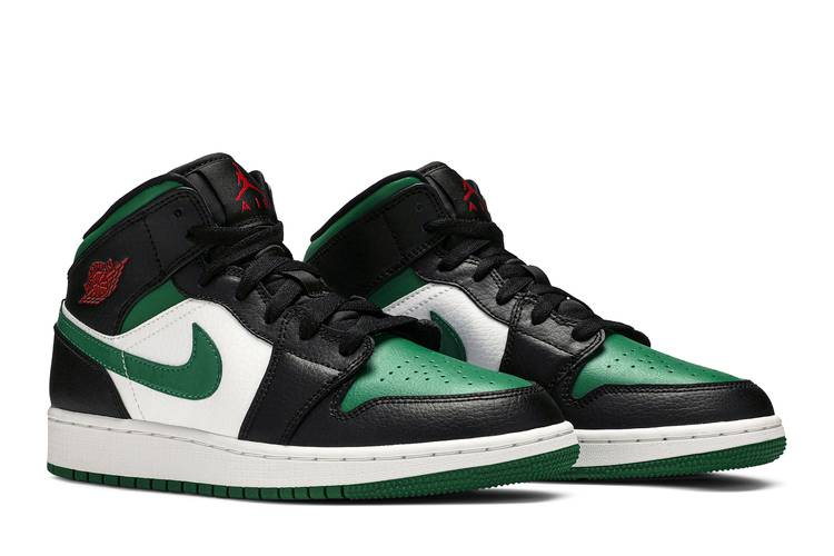 Jordan 1 Mid Green Toe (GS)