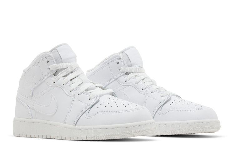 Jordan 1 Mid Triple White (2023) (GS)