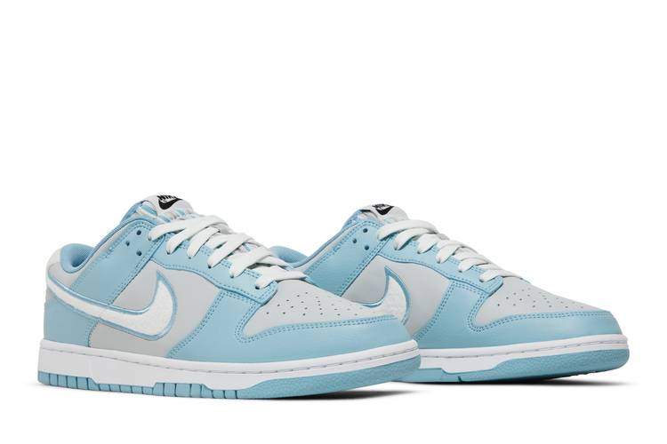 Nike Dunk Low Retro Fleece Swoosh Worn Blue