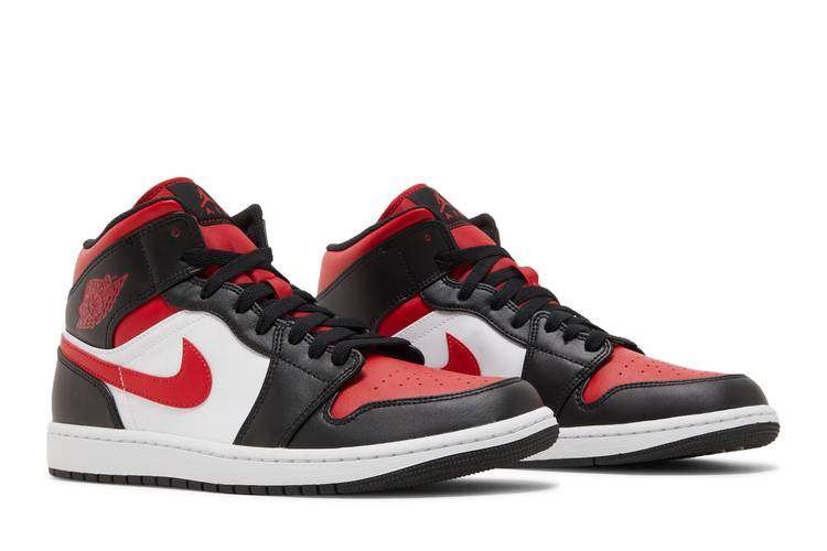 Jordan 1 Mid White Black Red (2022)