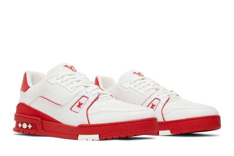 Louis Vuitton Trainer White Red Signature