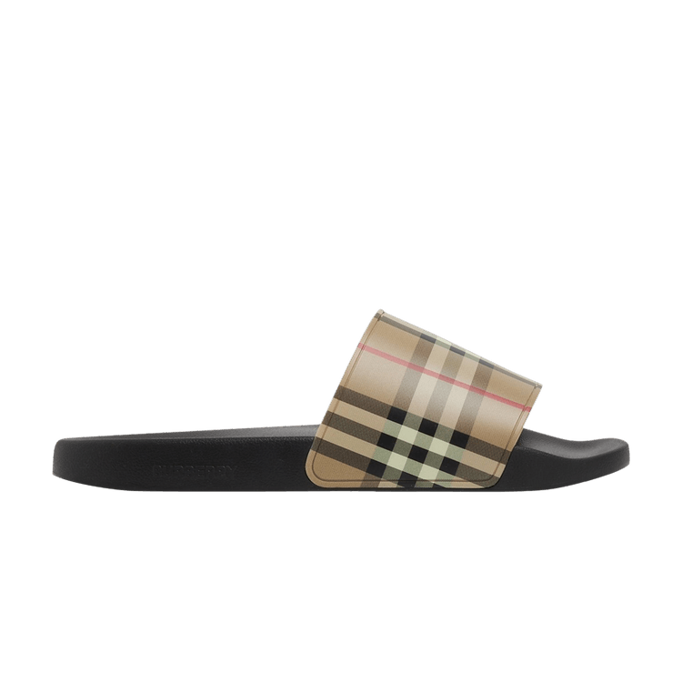 Burberry Furley Check Slides Archive Beige