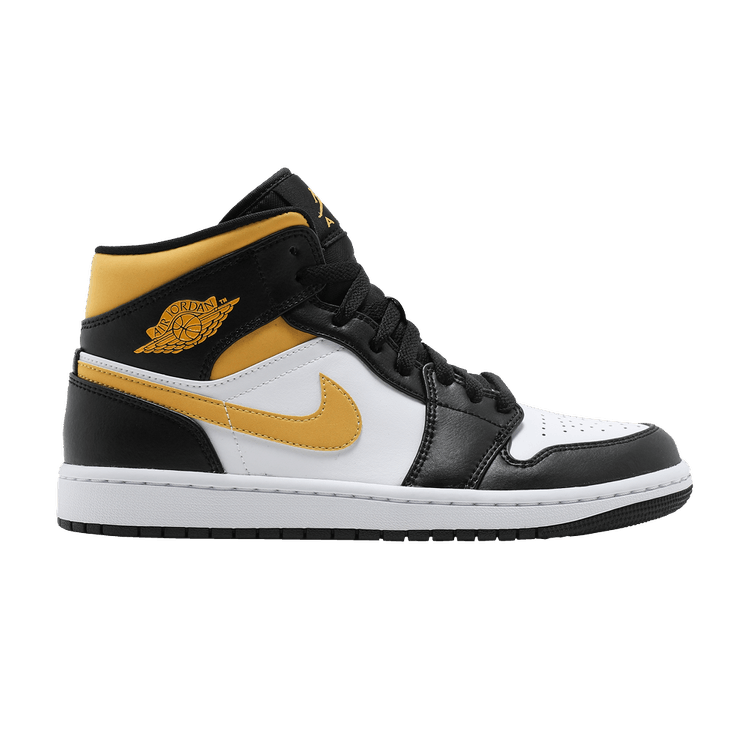 Jordan 1 Mid White Pollen Black