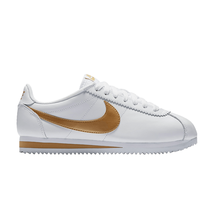 Nike Classic Cortez White Metallic Gold (Women's)