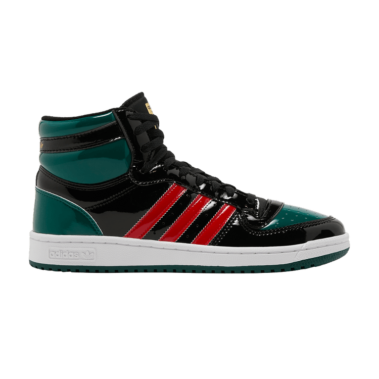 adidas Top Ten Black Green Red Patent
