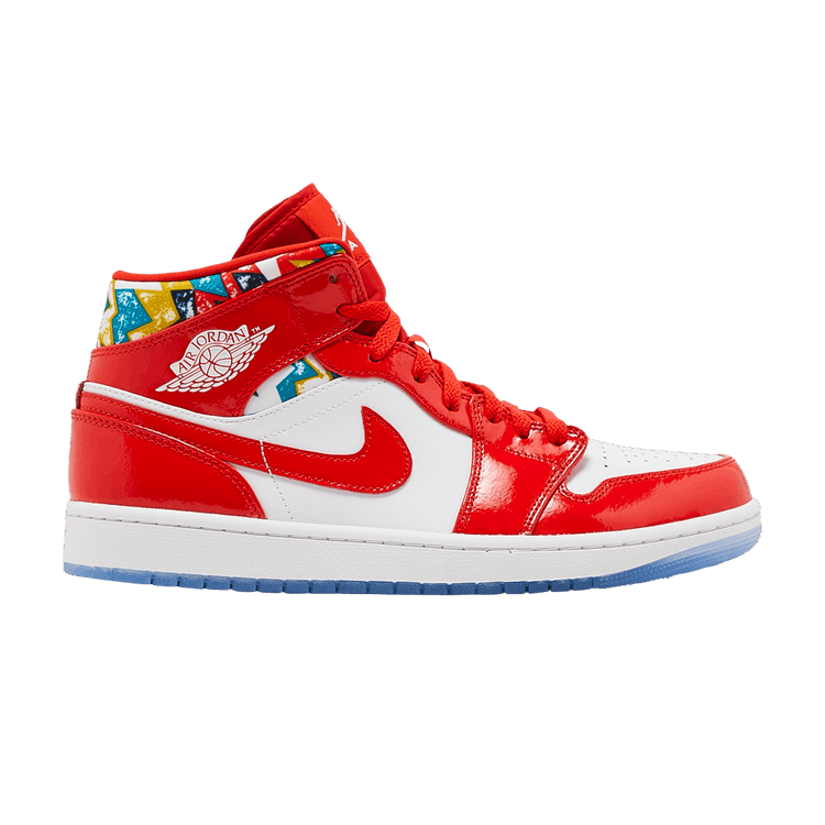 Jordan 1 Mid Barcelona Sweater Red Patent