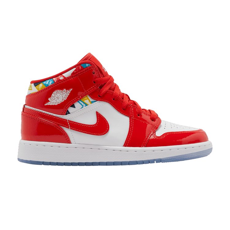 Jordan 1 Mid Barcelona Sweater Red Patent (GS)