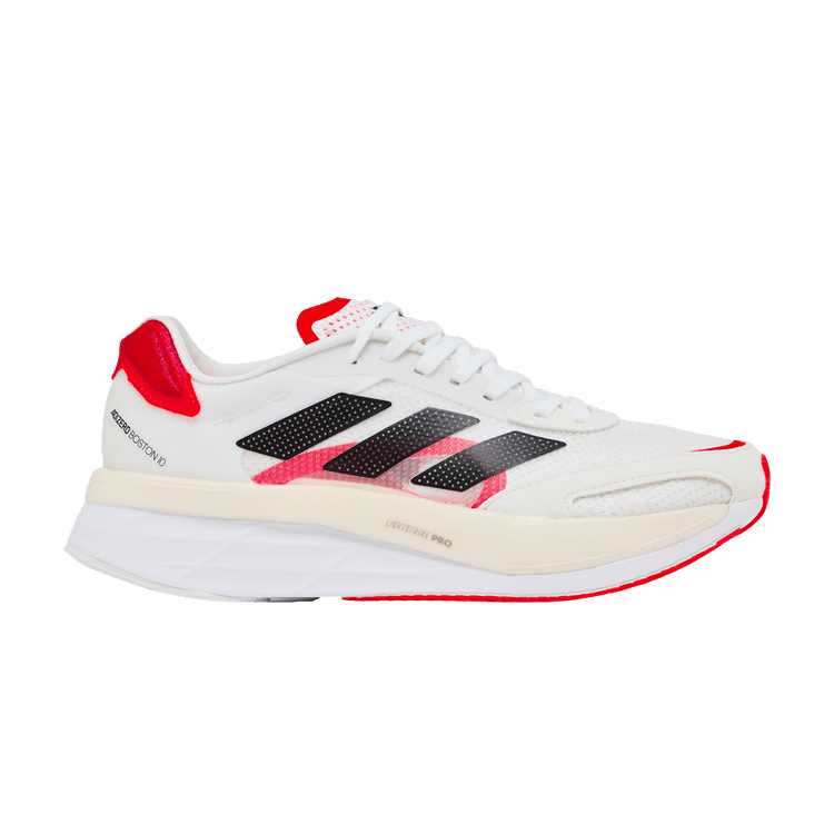 adidas Adizero Boston 10 White Black Solar Red (Women's)