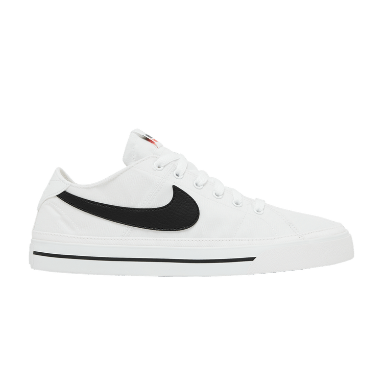 Nike Court Legacy Canvas White Black Swoosh